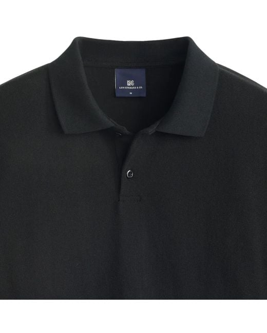 Levi's® Blue Tab Black Cropped Polo for men