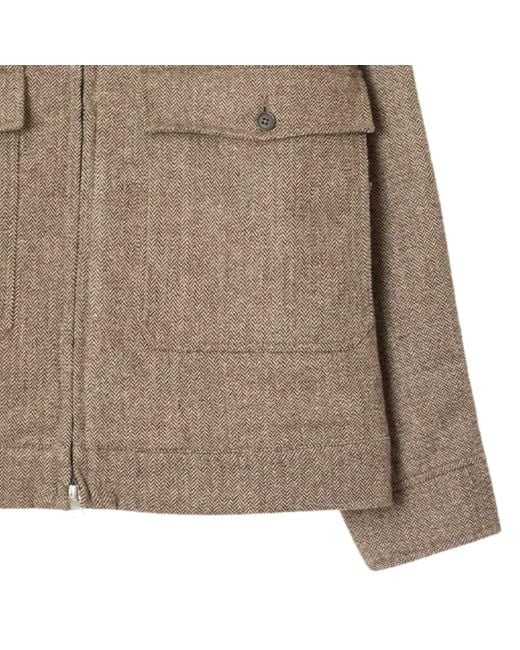 Universal Works Brown Wool Herringbone E130 Jacket for men