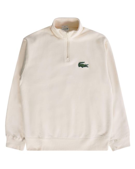 Lacoste Natural Unisex Zip High Neck Organic Cotton Sweatshirt