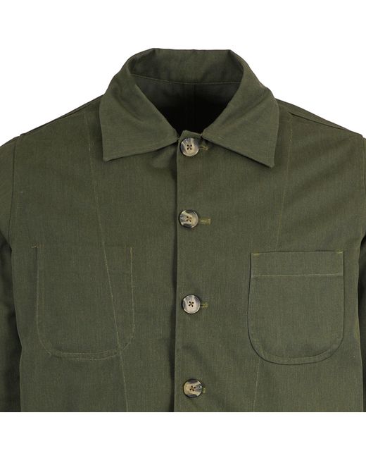 real hoxton Green Chore Jacket for men