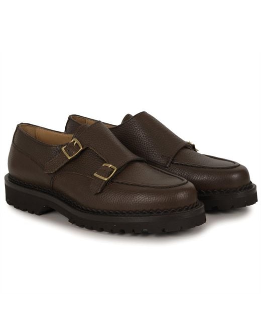 Yuketen Brown Double Monk Strap for men