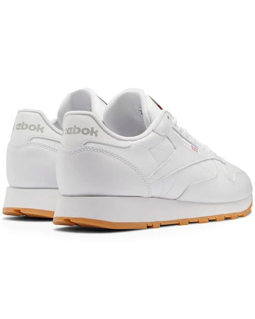 Reebok White Classic Leather Sneakers for men