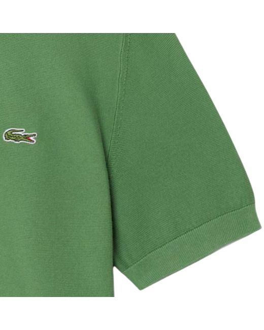 Lacoste Green Knitted Polo Shirt for men