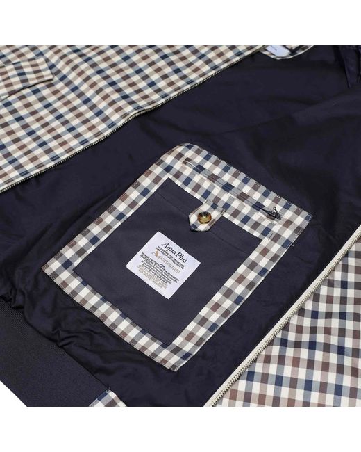 Aquascutum Black Archival Harrington Jacket for men