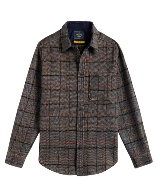 Portuguese Flannel Gray Type Overshirt for men