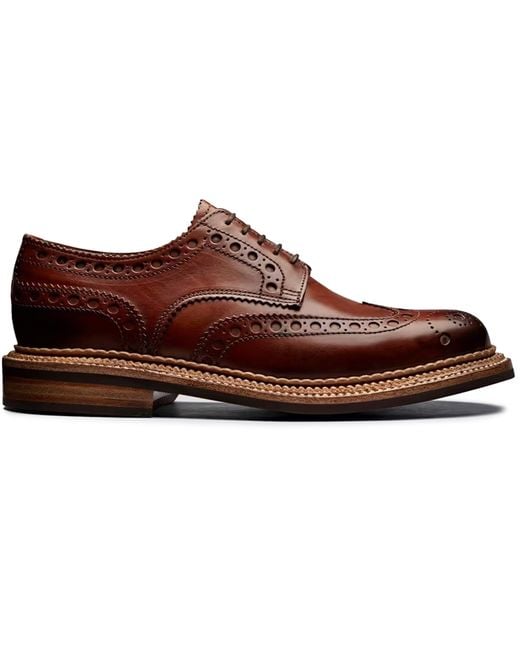 GRENSON Red Archie Handpainted Shoes for men