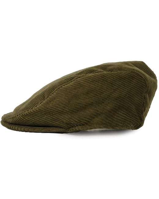 Dents Green Corduroy Flat Cap for men