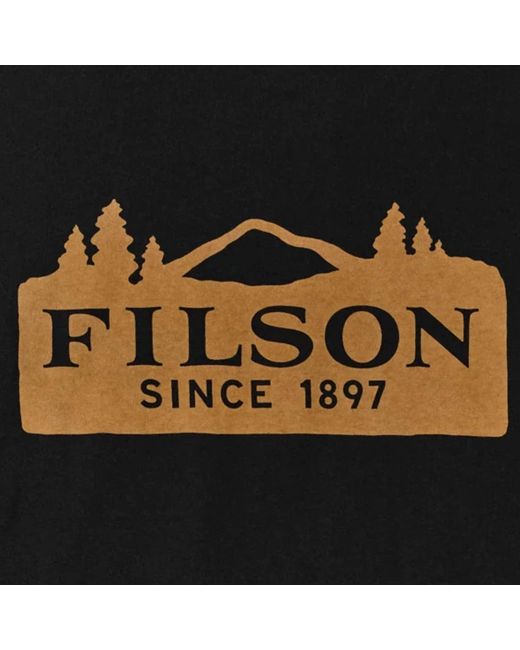 Filson Black Scenic Graphic T-Shirt for men