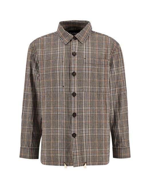 Barbour Brown Fife Checked Overshirt for men