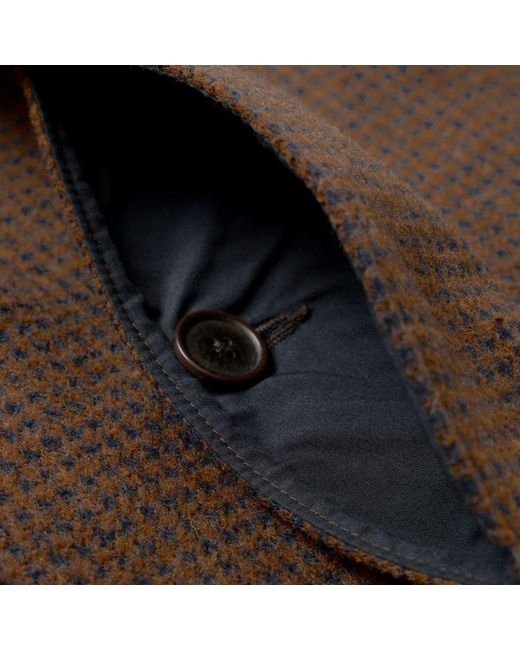 Universal Works Brown Wool Tweed Mix Stan Coat for men