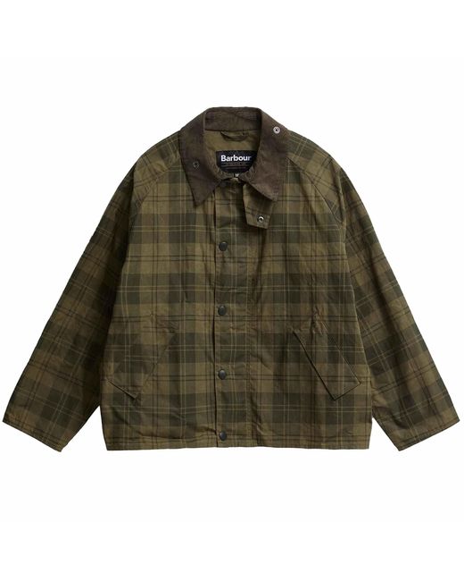 Barbour Green Transport Check Casual Jacket for men