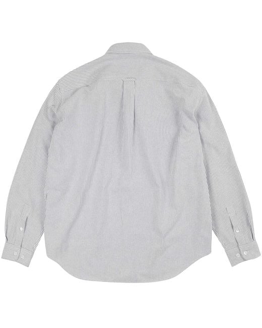 FRIZMWORKS Gray Og Striped Oxford Oversized Shirt for men