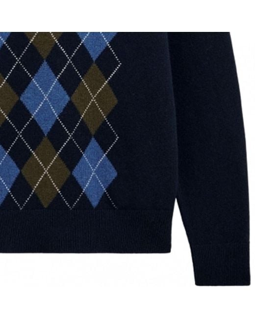 Pringle of Scotland Blue Argyle Jumper for men