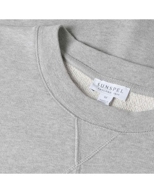 Sunspel Gray Loopback Sweatshirt for men