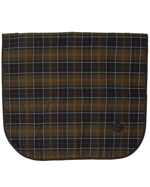 Barbour Black Tartan Sherpa Dog Blanket for men