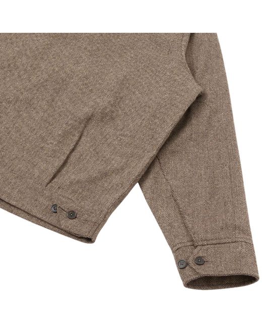 Universal Works Brown Wool Herringbone E130 Jacket for men