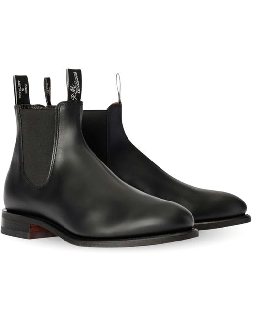 R.M.Williams Black Turnout Boot for men