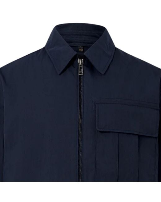 Belstaff Blue Cargo Overshirt for men
