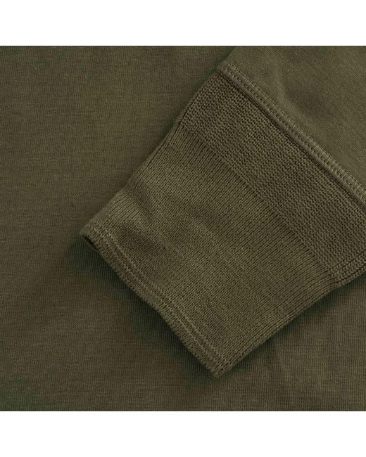 Merz B. Schwanen Green Henley Long Sleeve T-Shirt for men
