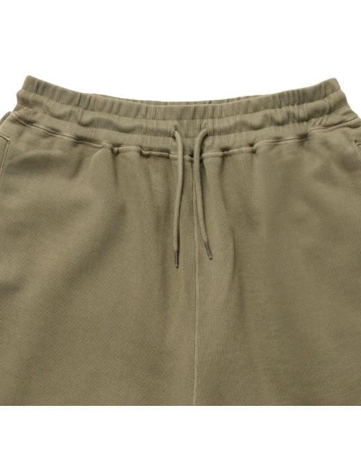 Power Goods Green Loopback Sweat Shorts for men