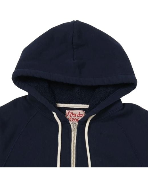 Wonder Looper Blue Zip Hoodie Super Looper French Terry for men