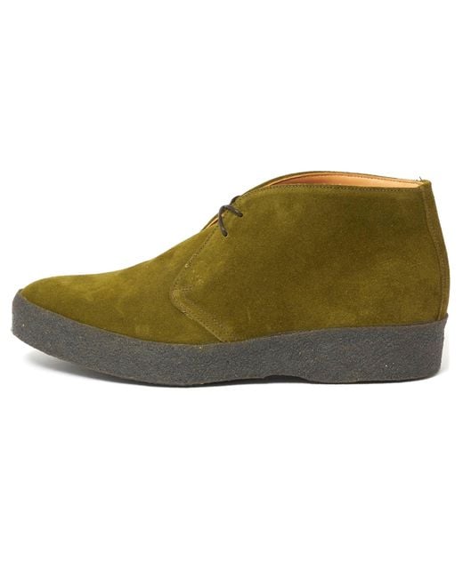 Sanders & Sanders Ltd. Green Suede Hi Top Chukka Boot for men