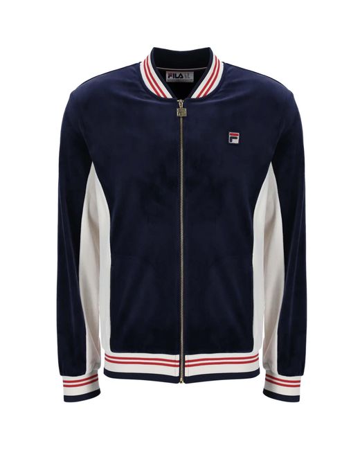 Fila Blue Miguel Velour Archive Track Jacket for men