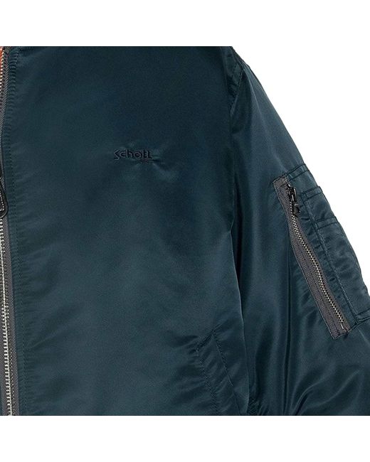 Schott Nyc Blue Ma-1 90's Fit Bomber Jacket for men