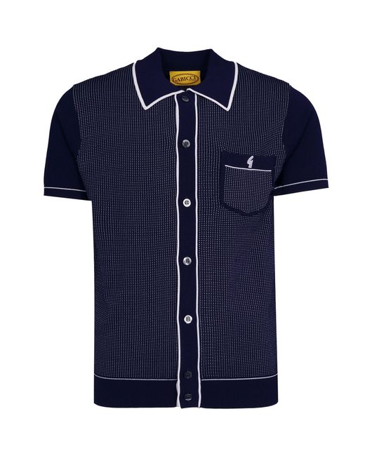 Gabicci Blue Di Lello Knit Polo for men