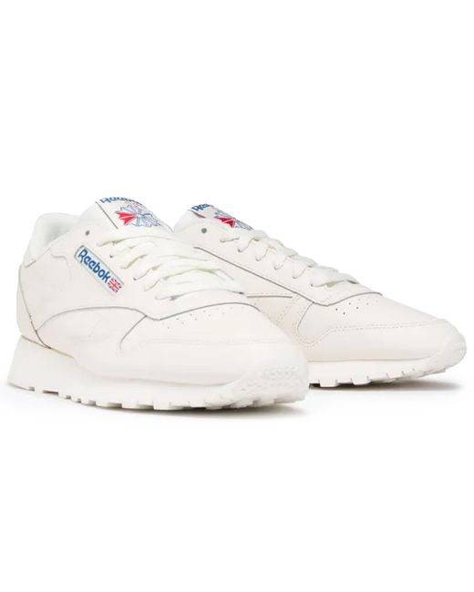 Reebok White Classic Leather Sneakers for men