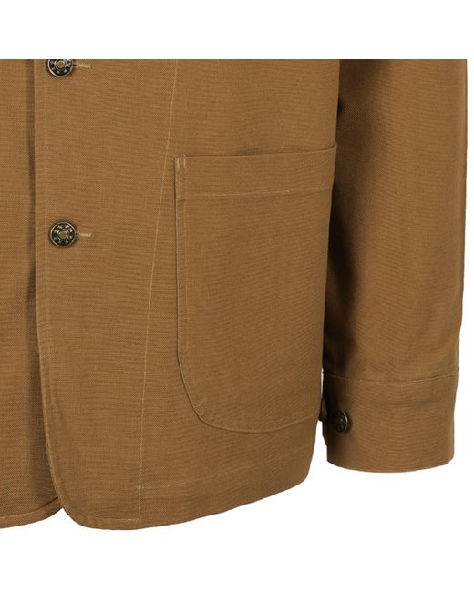 real hoxton Brown Chore Jacket for men
