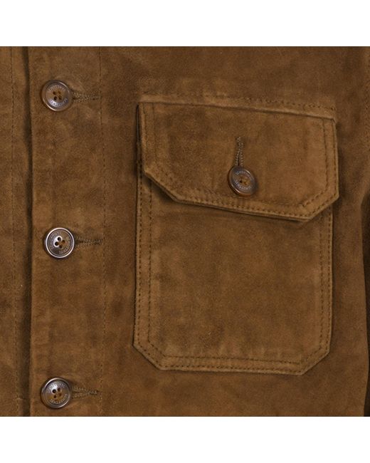 Schott Nyc Brown Suede Jacket for men