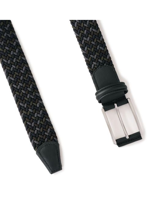 Andersons Black Woven Belt for men