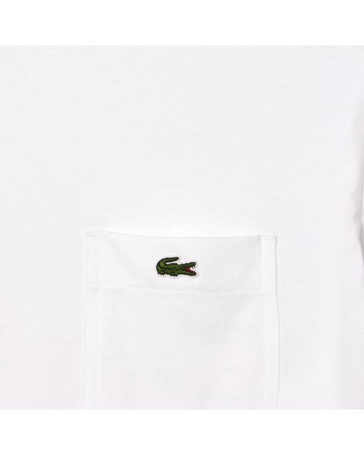 Lacoste White Pocket T-Shirt for men