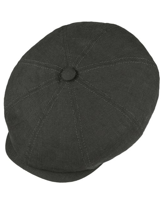 Stetson Black Hats Cotton Twill Flat Cap for men