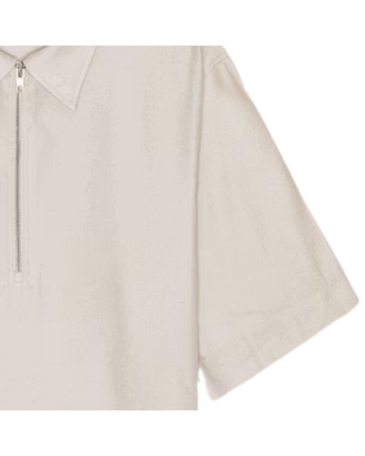 NN07 Natural Bruno Linen Blend Polo for men