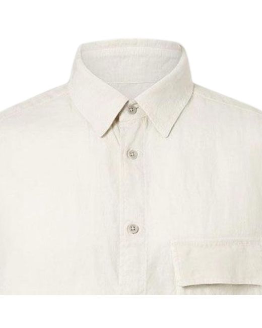 Belstaff White Scale Short Sleeve Shirt for men