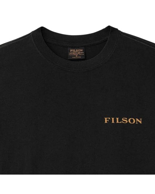 Filson Black Scenic Graphic T-Shirt for men