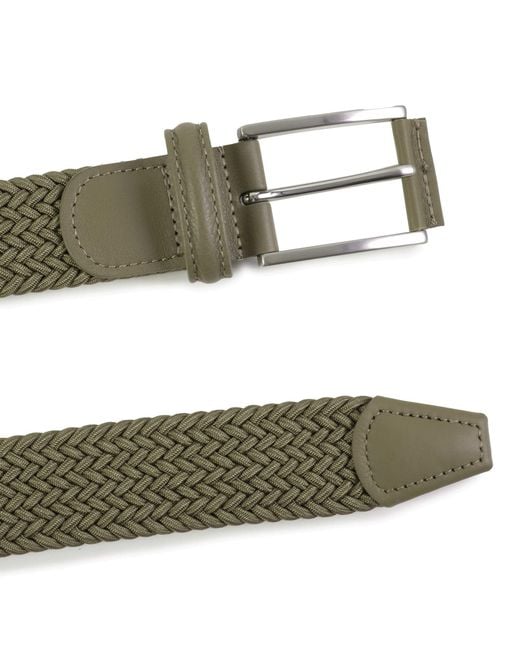 Andersons Green Woven Belt for men