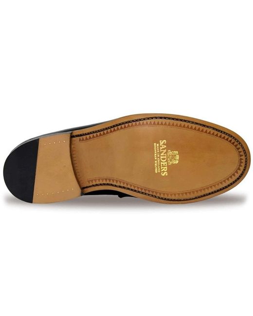 Sanders Black Aldwych Penny Loafers for men