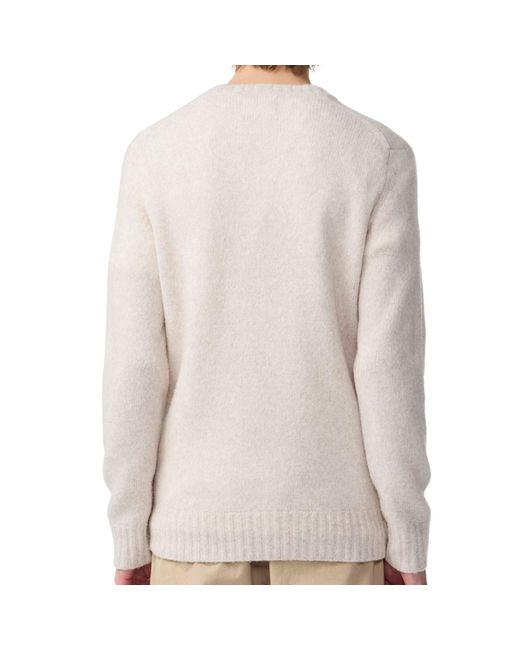 NN07 White Lee Merino Wool Sweater for men