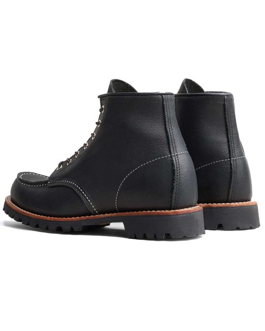 Red Wing Black Roughneck Moc Toe Work Boots for men