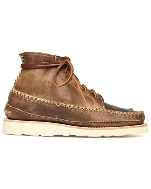 Yuketen Brown All Handsewn Maine Guide 6 Eye Db Boots for men