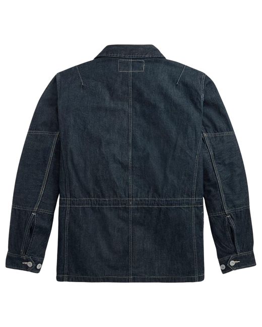 RRL Blue Denim Field Jacket for men