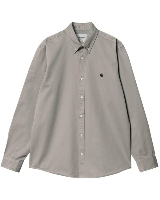 Carhartt Gray Long Sleeve Madison Shirt for men