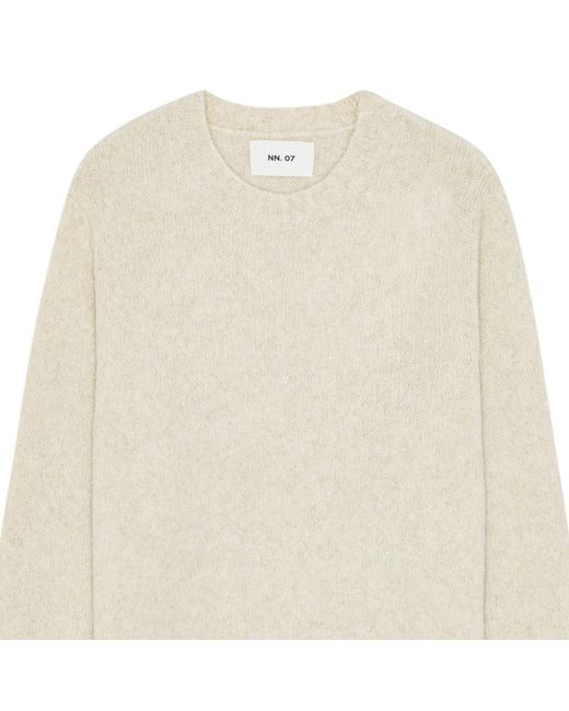 NN07 White Lee Merino Wool Sweater for men