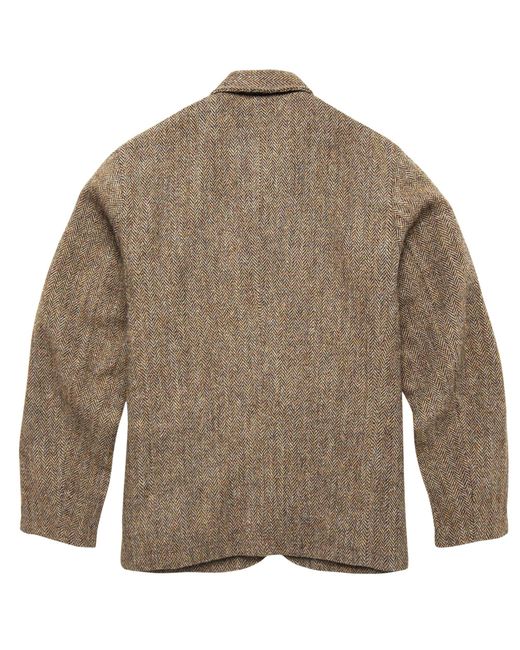 Universal Works Brown Harris Tweed Og Bakers Jacket for men