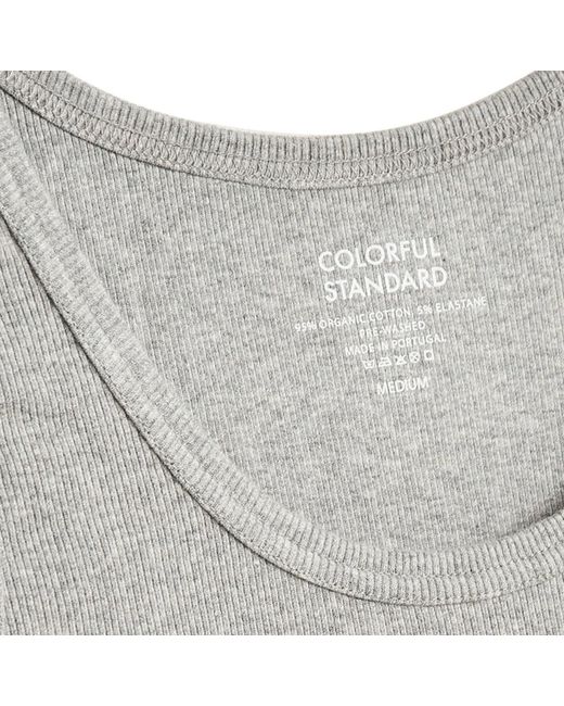 COLORFUL STANDARD Gray Organic Rib Tank Top for men