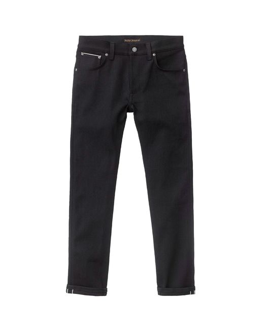 Nudie Jeans Blue Lean Dean Dry Selvage Jeans for men