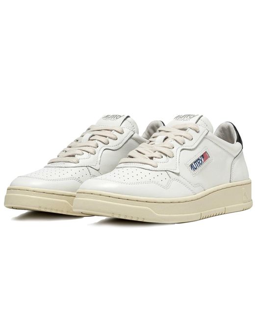 Autry White Medalist Low Sneaker for men